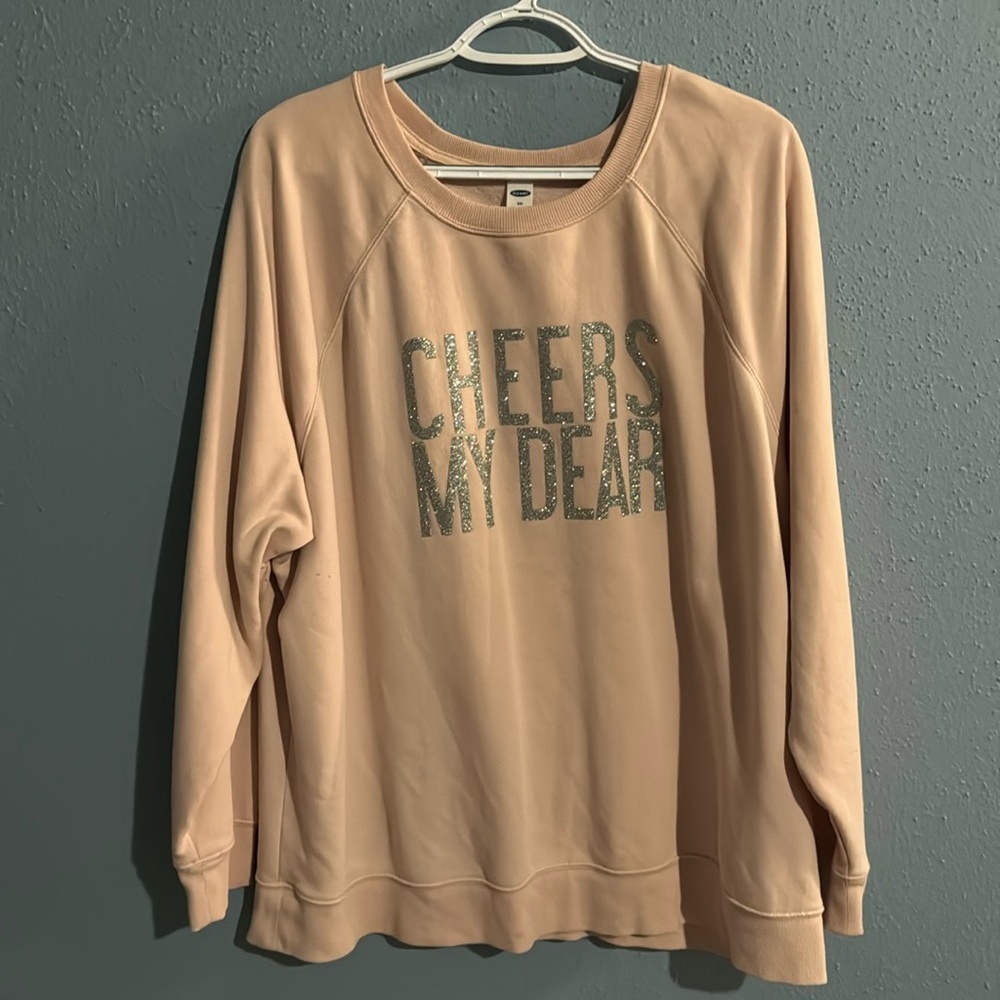 Pink sweatshirt plus size